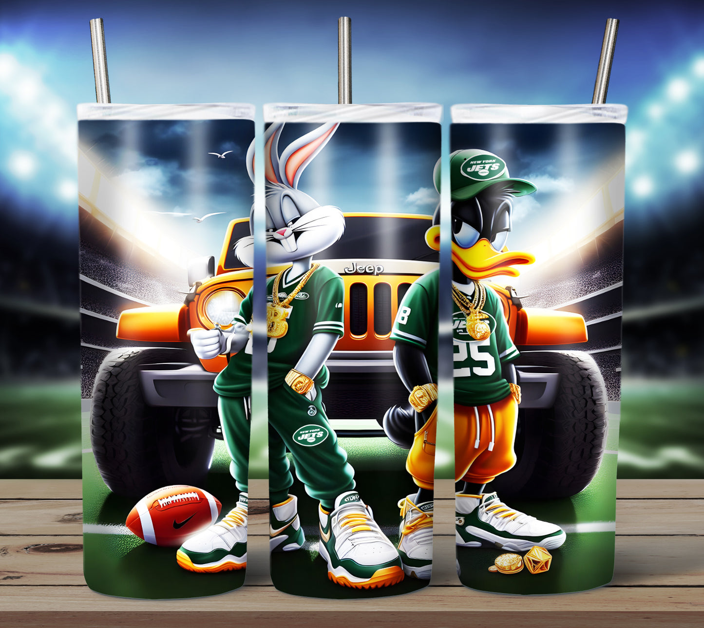 Character Football 20oz Sublimation Tumbler Image