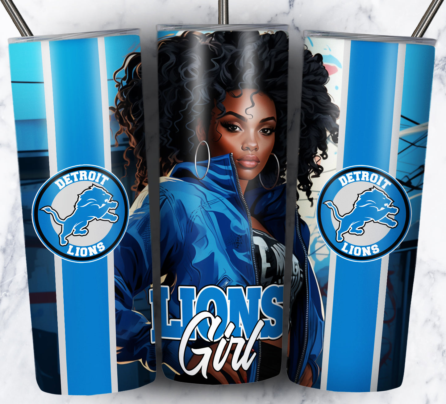 Girl Football 20oz Sublimation Tumbler Image