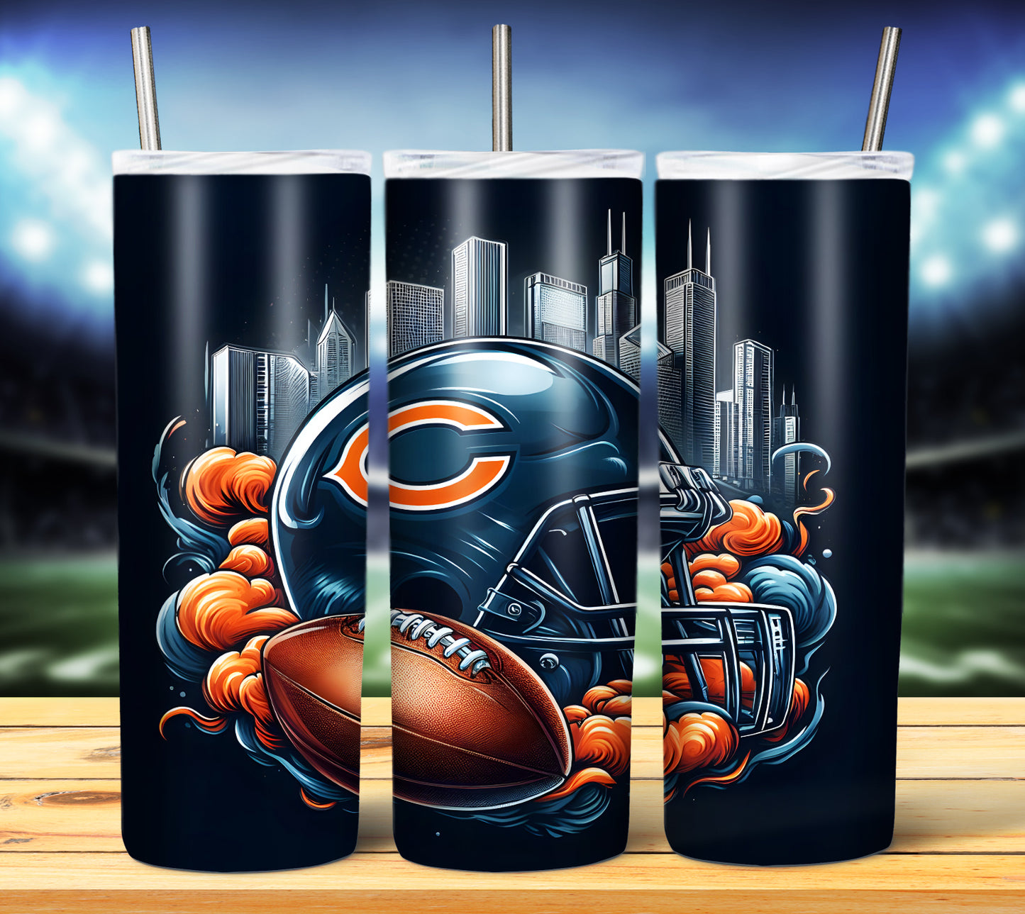 Smoke City Football 20oz Sublimation Tumbler Image