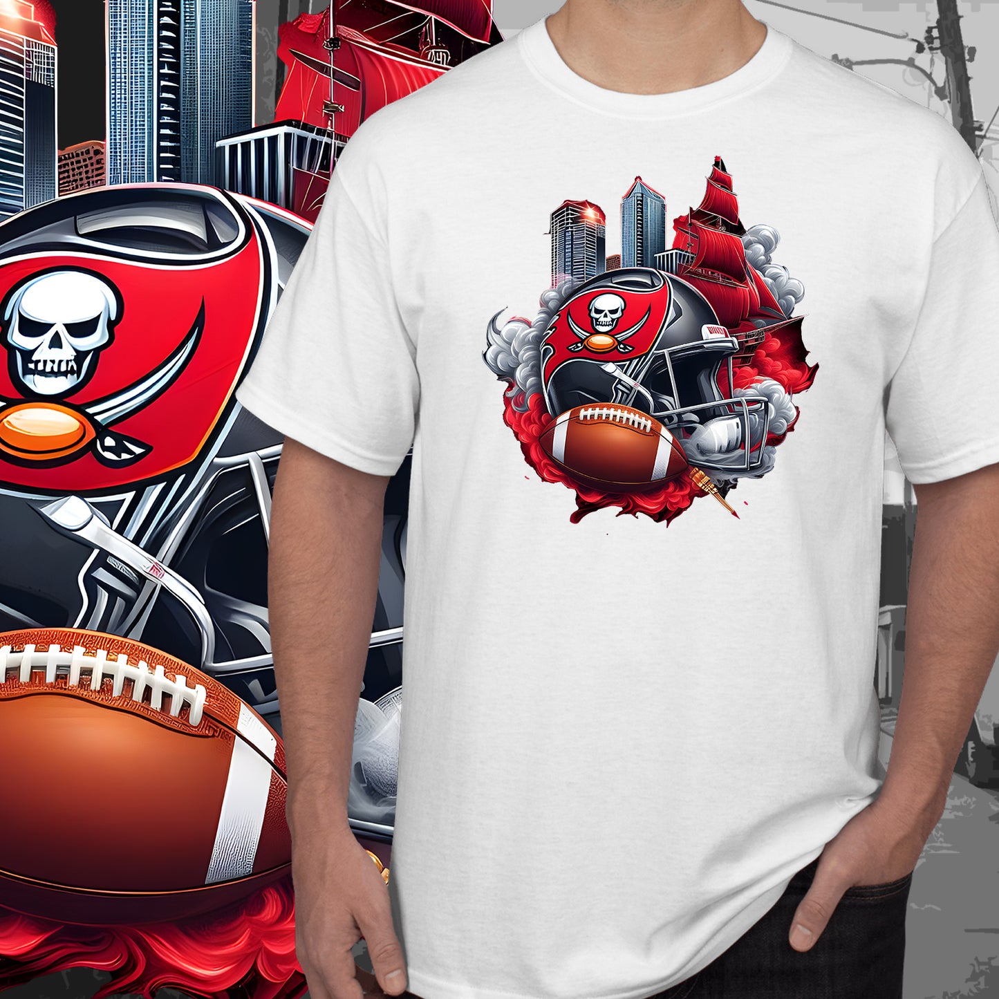 Smoke City Football Sublimation/DTF T-Shirt Images