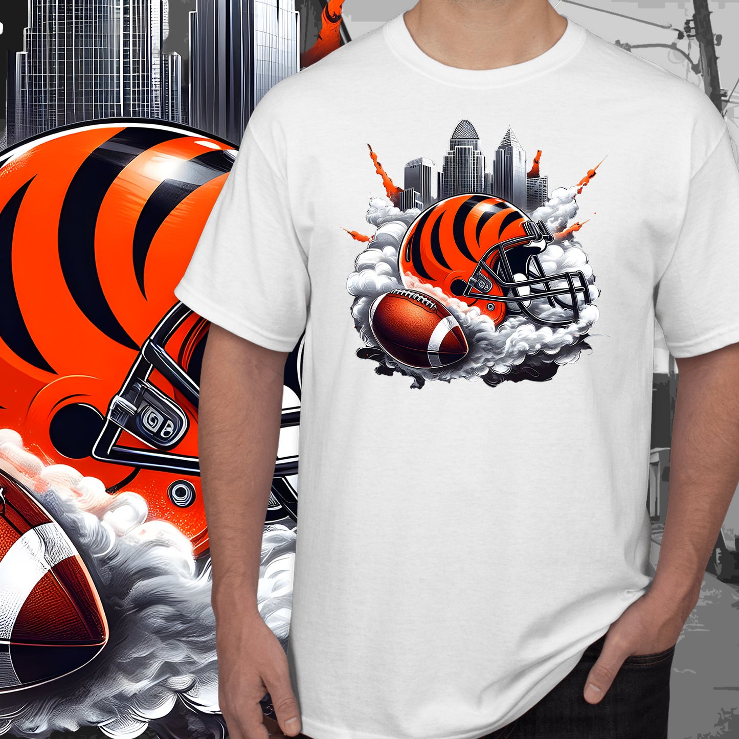 Smoke City Football Sublimation/DTF T-Shirt Images