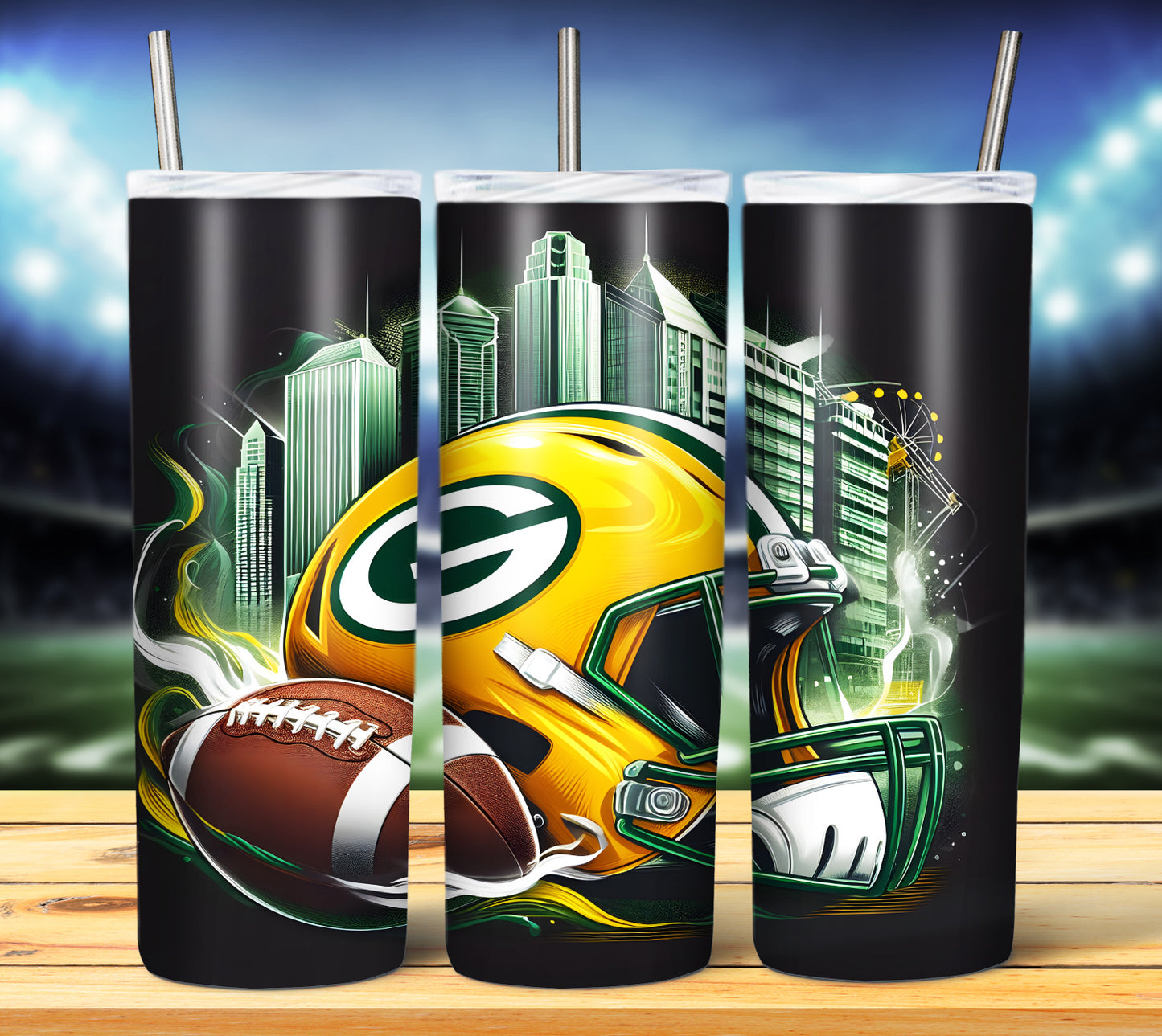 Smoke City Football 20oz Sublimation Tumbler Image