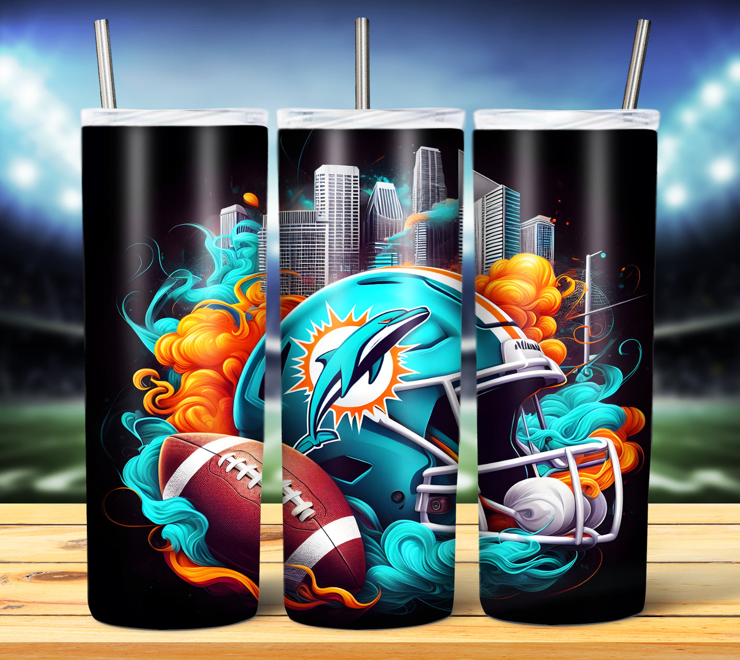 Smoke City Football 20oz Sublimation Tumbler Image