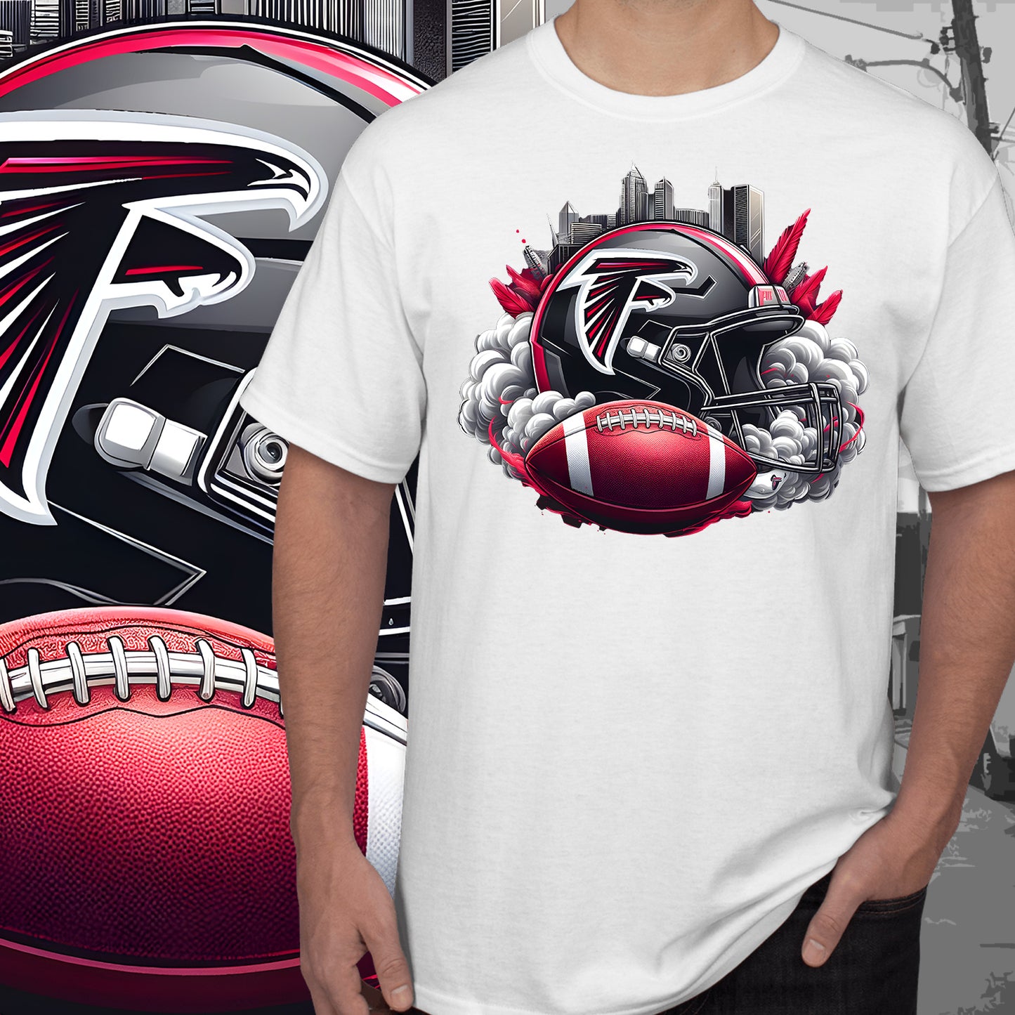 Smoke City Football Sublimation/DTF T-Shirt Images