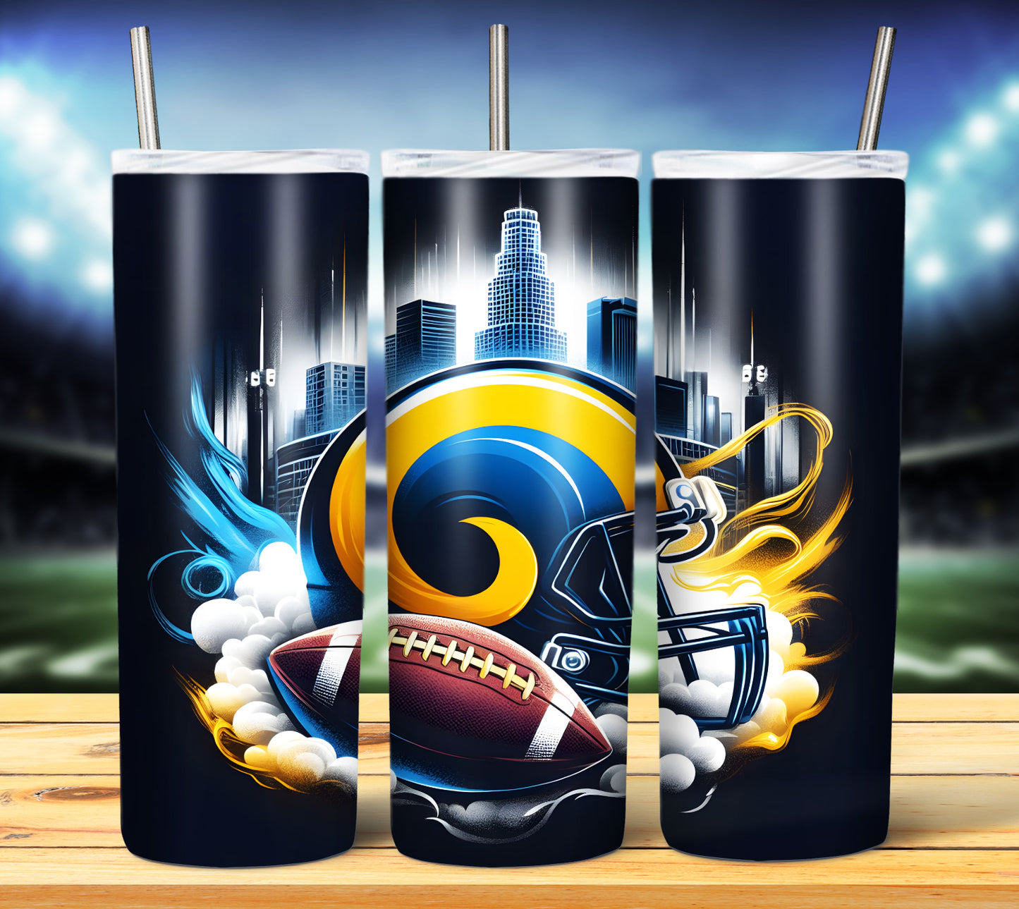 Smoke City Football 20oz Sublimation Tumbler Image