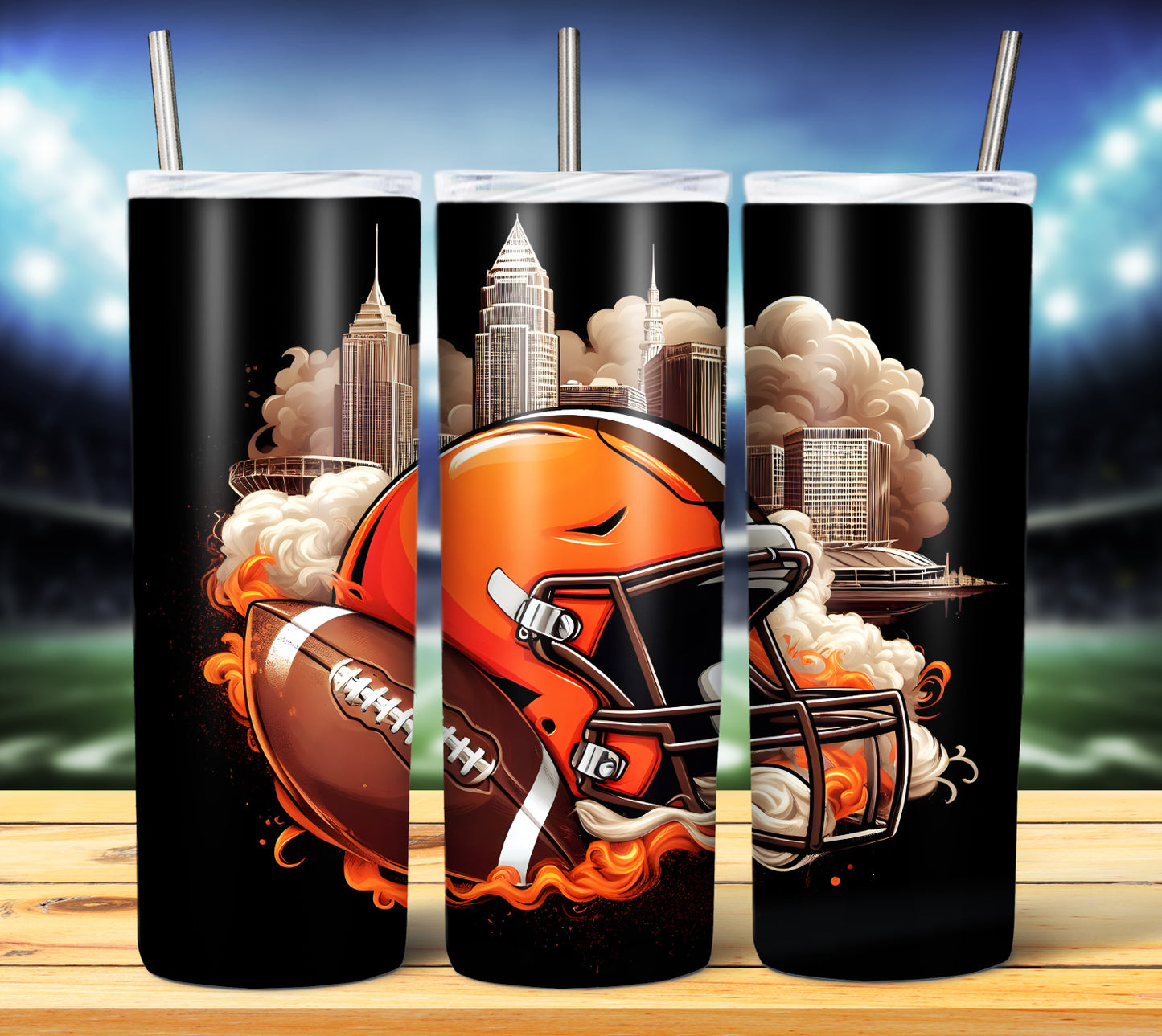 Smoke City Football 20oz Sublimation Tumbler Image