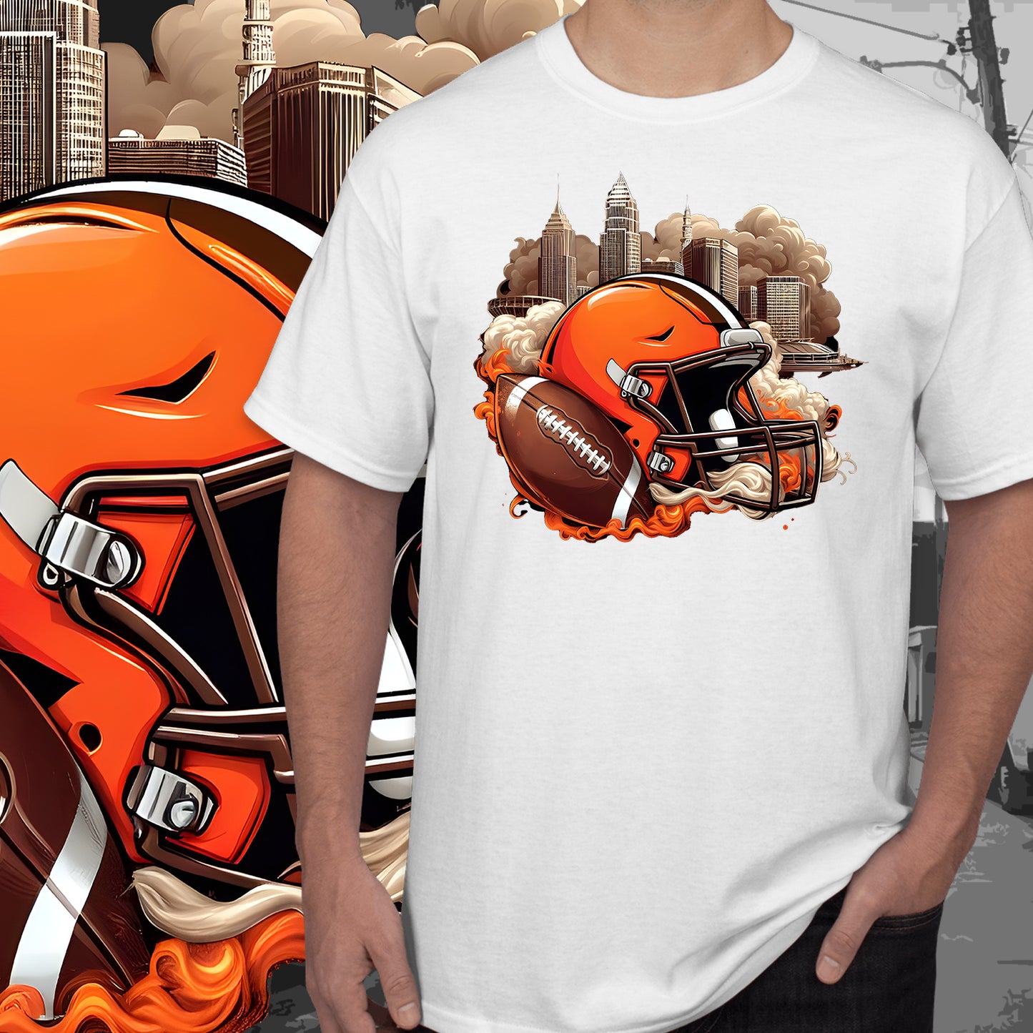 Smoke City Football Sublimation/DTF T-Shirt Images