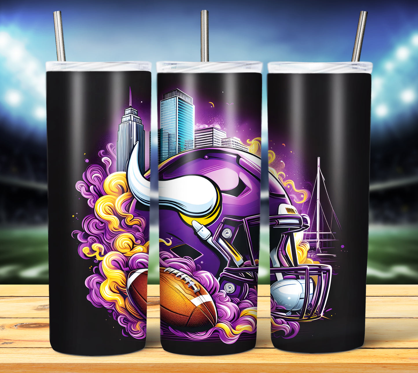 Smoke City Football 20oz Sublimation Tumbler Image