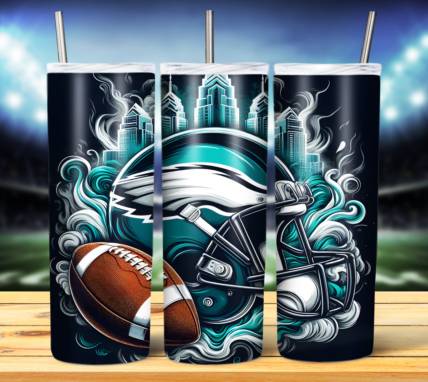 Smoke City Football 20oz Sublimation Tumbler Image