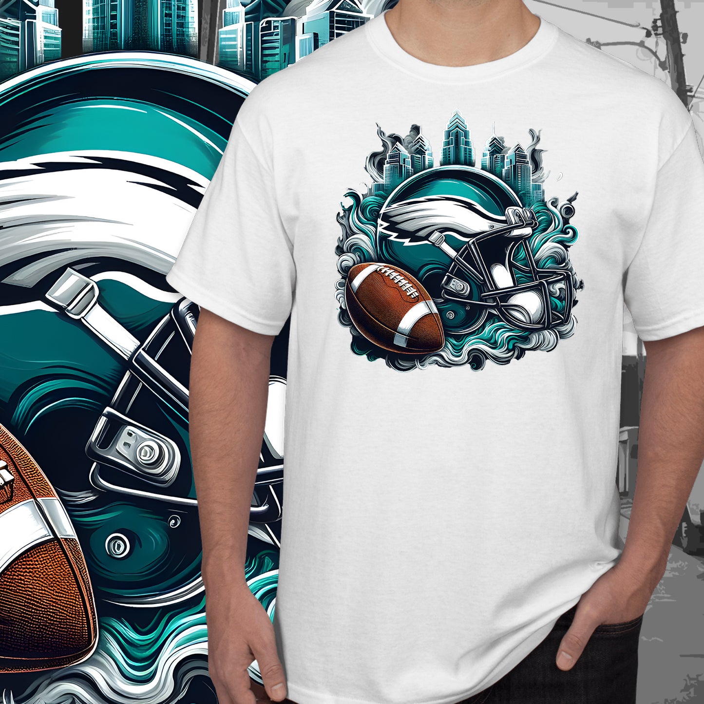 Smoke City Football Sublimation/DTF T-Shirt Images