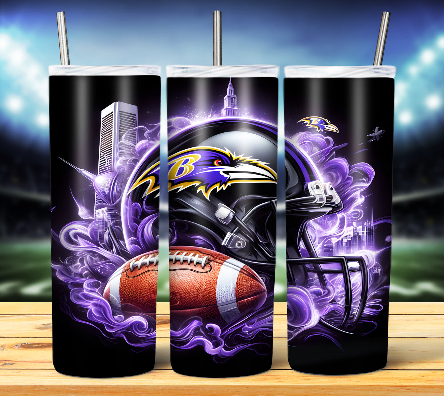 Smoke City Football 20oz Sublimation Tumbler Image