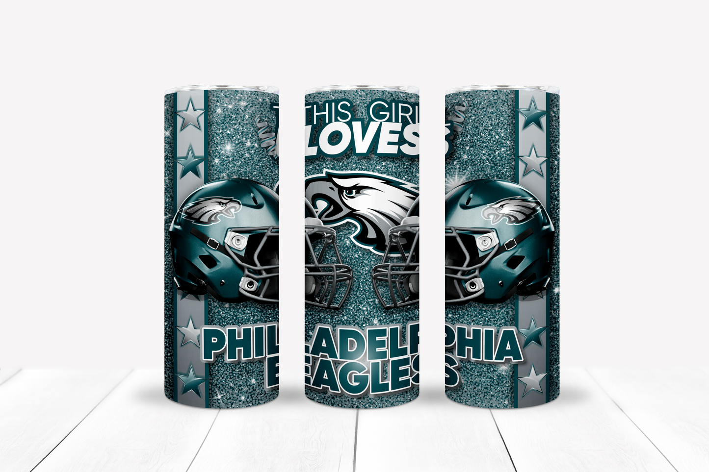 Girl Loves Football 20oz Sublimation Tumbler Image