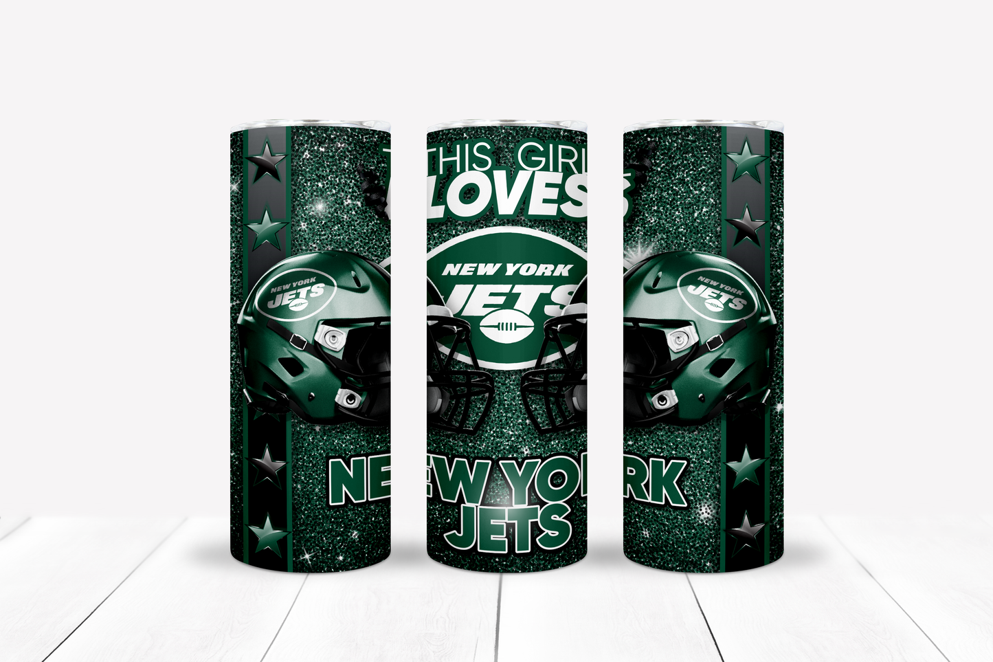 Girl Loves Football 20oz Sublimation Tumbler Image