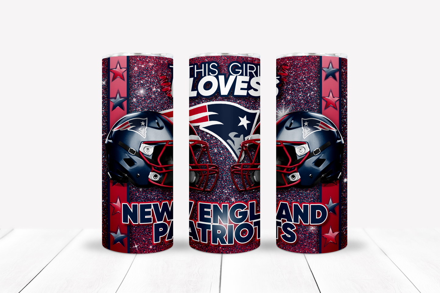 Girl Loves Football 20oz Sublimation Tumbler Image