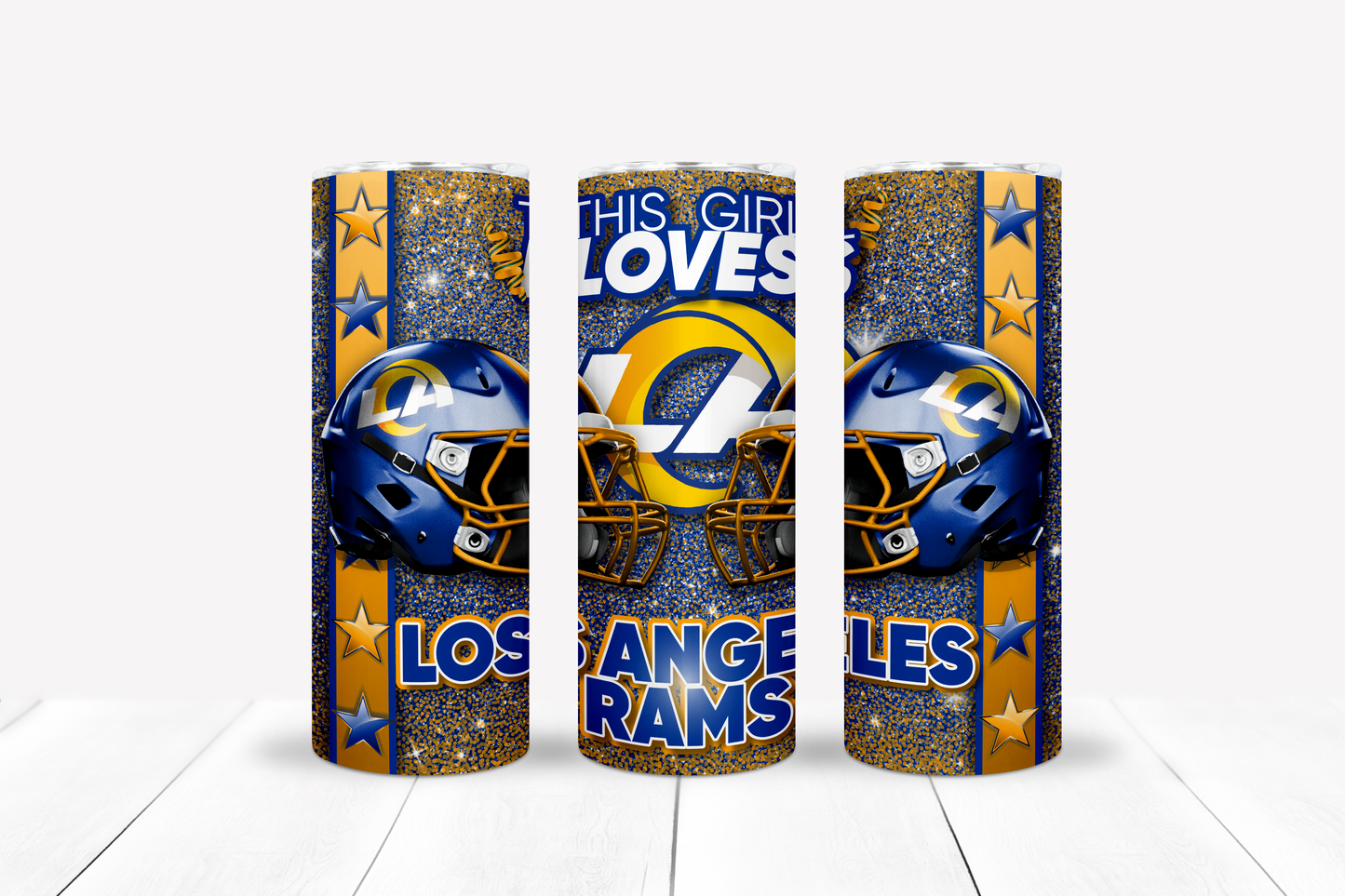 Girl Loves Football 20oz Sublimation Tumbler Image