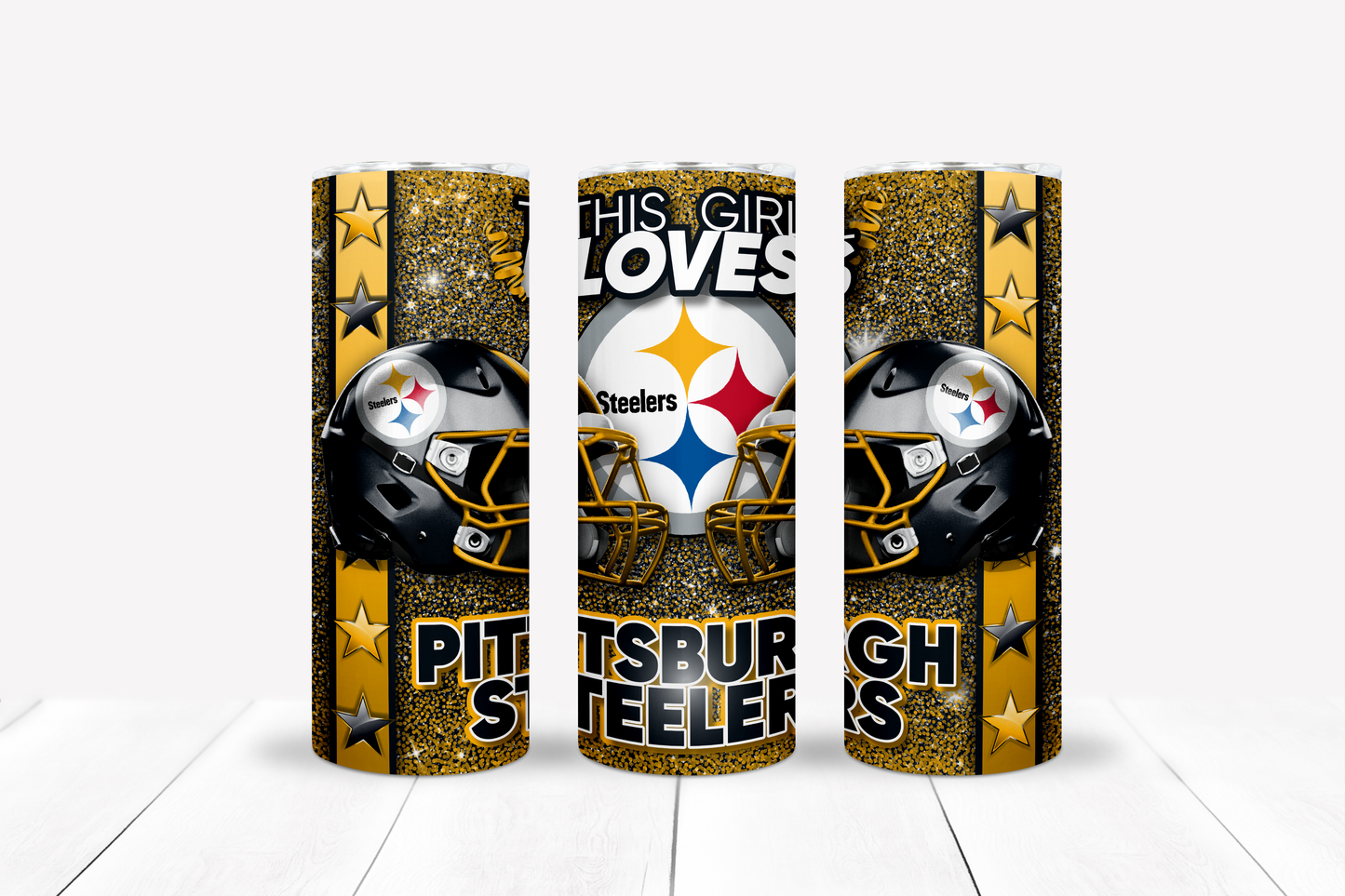 Girl Loves Football 20oz Sublimation Tumbler Image