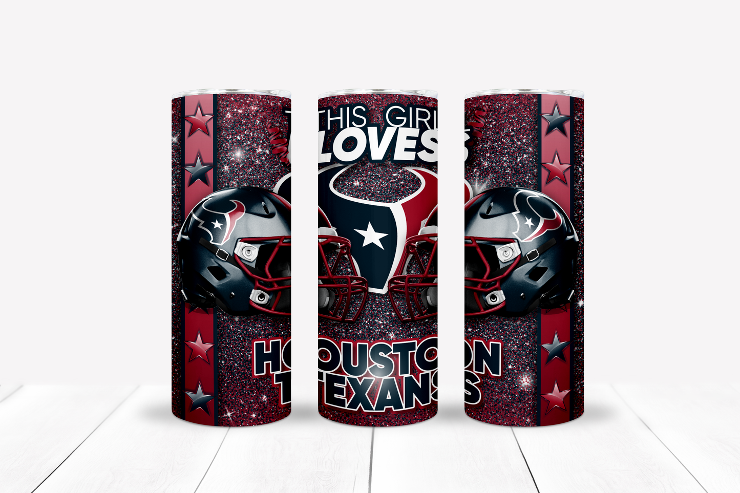 Girl Loves Football 20oz Sublimation Tumbler Image