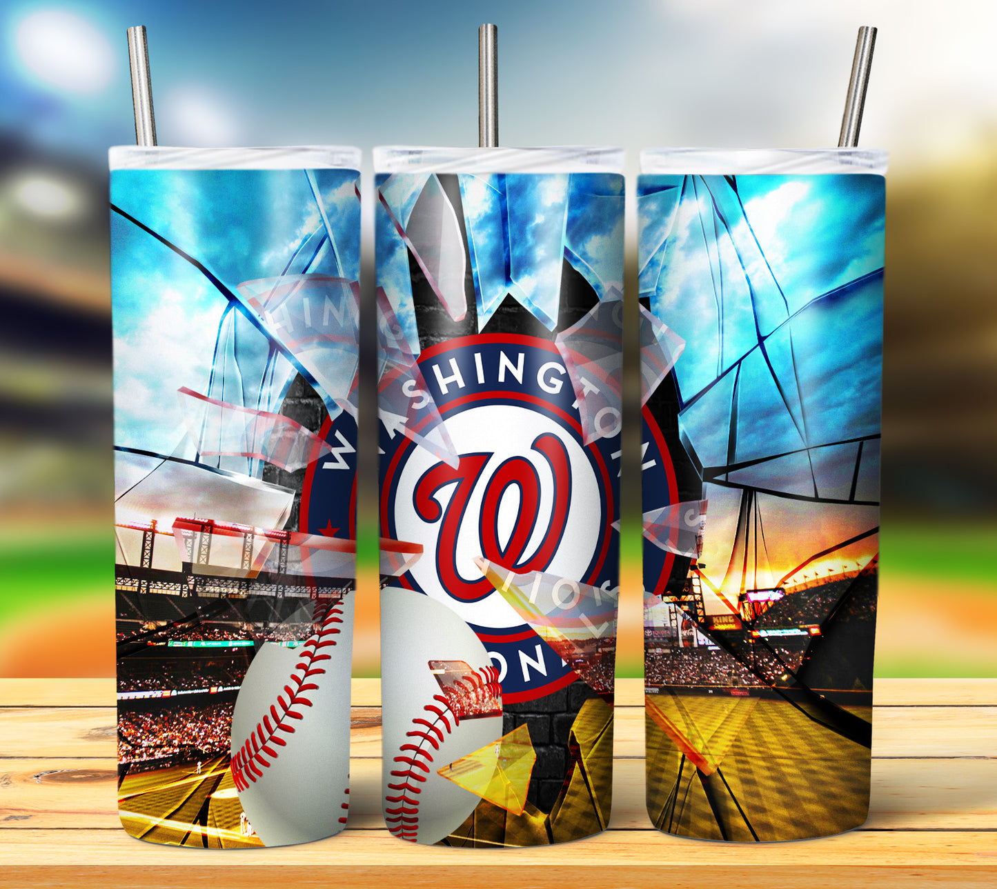 Baseball 20oz Sublimation Tumbler Image