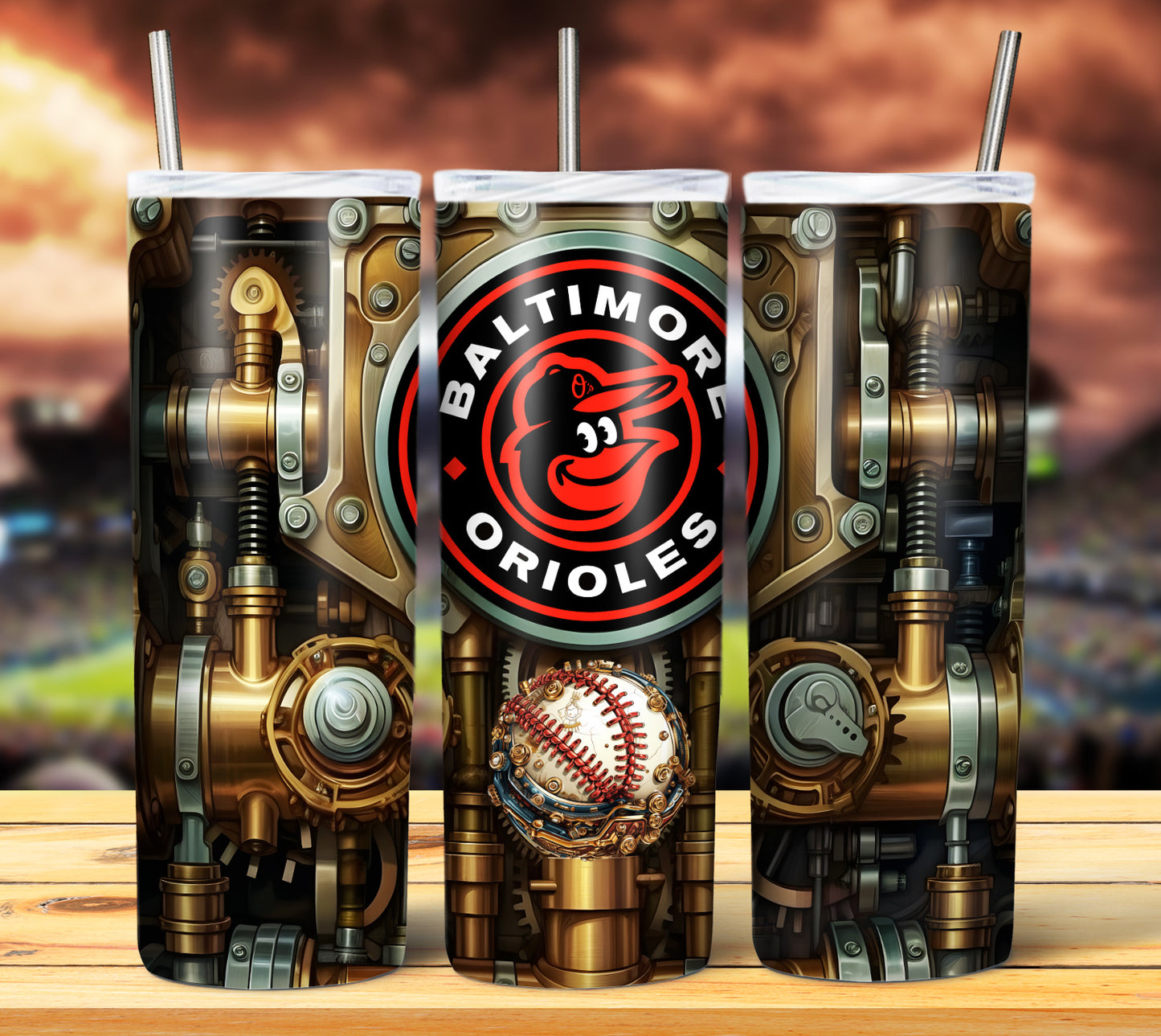 Baseball 20oz Sublimation Tumbler Image