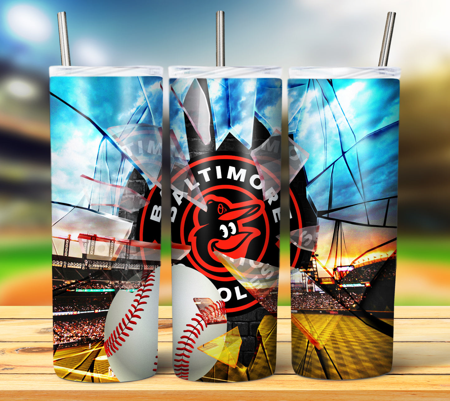 Baseball 20oz Sublimation Tumbler Image