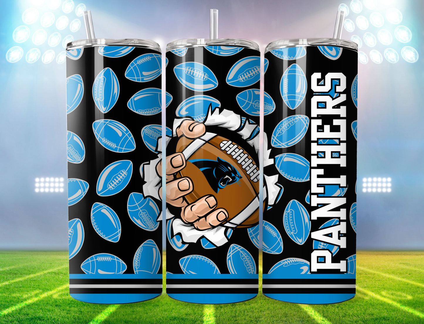 Football 20oz Sublimation Tumbler Image