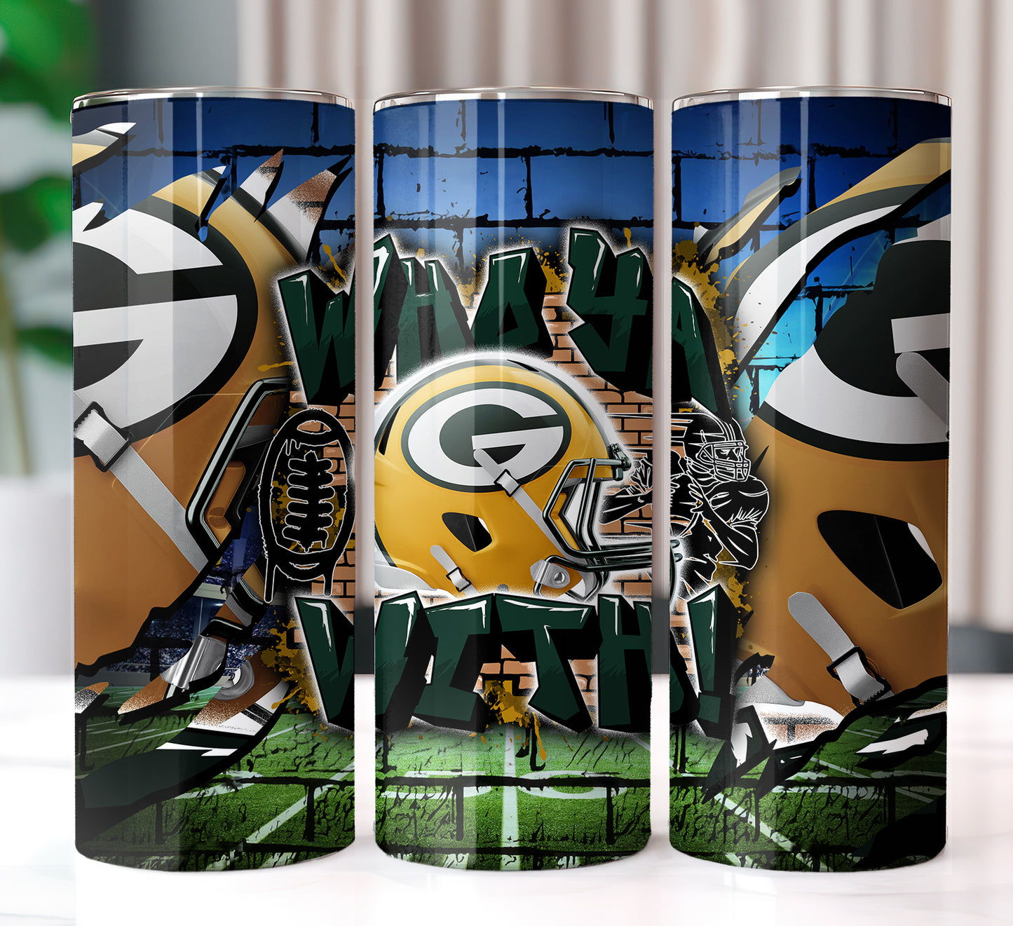 Football Sublimation 20oz Tumbler Images