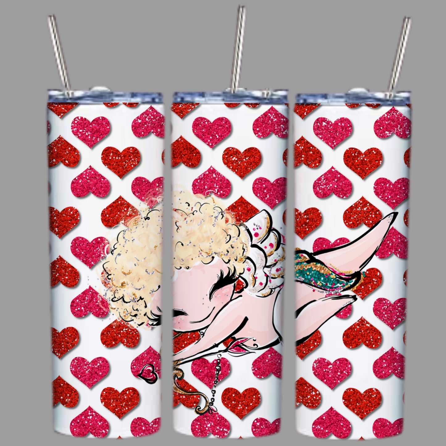 Cute Valentines Sublimation 20oz Tumbler Images Bundle