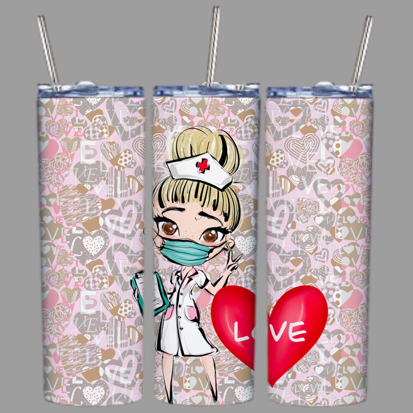 Cute Valentines Sublimation 20oz Tumbler Images Bundle