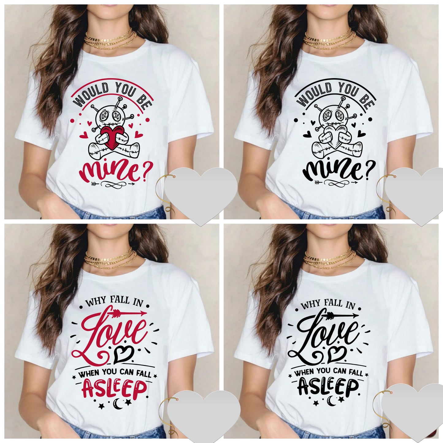 Cute Valentine Sublimation/DTF T-Shirt Images Bundle