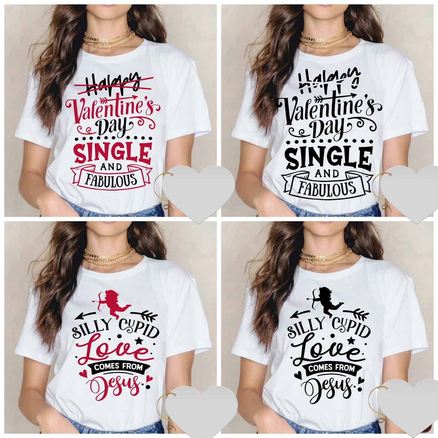 Cute Valentine Sublimation/DTF T-Shirt Images Bundle