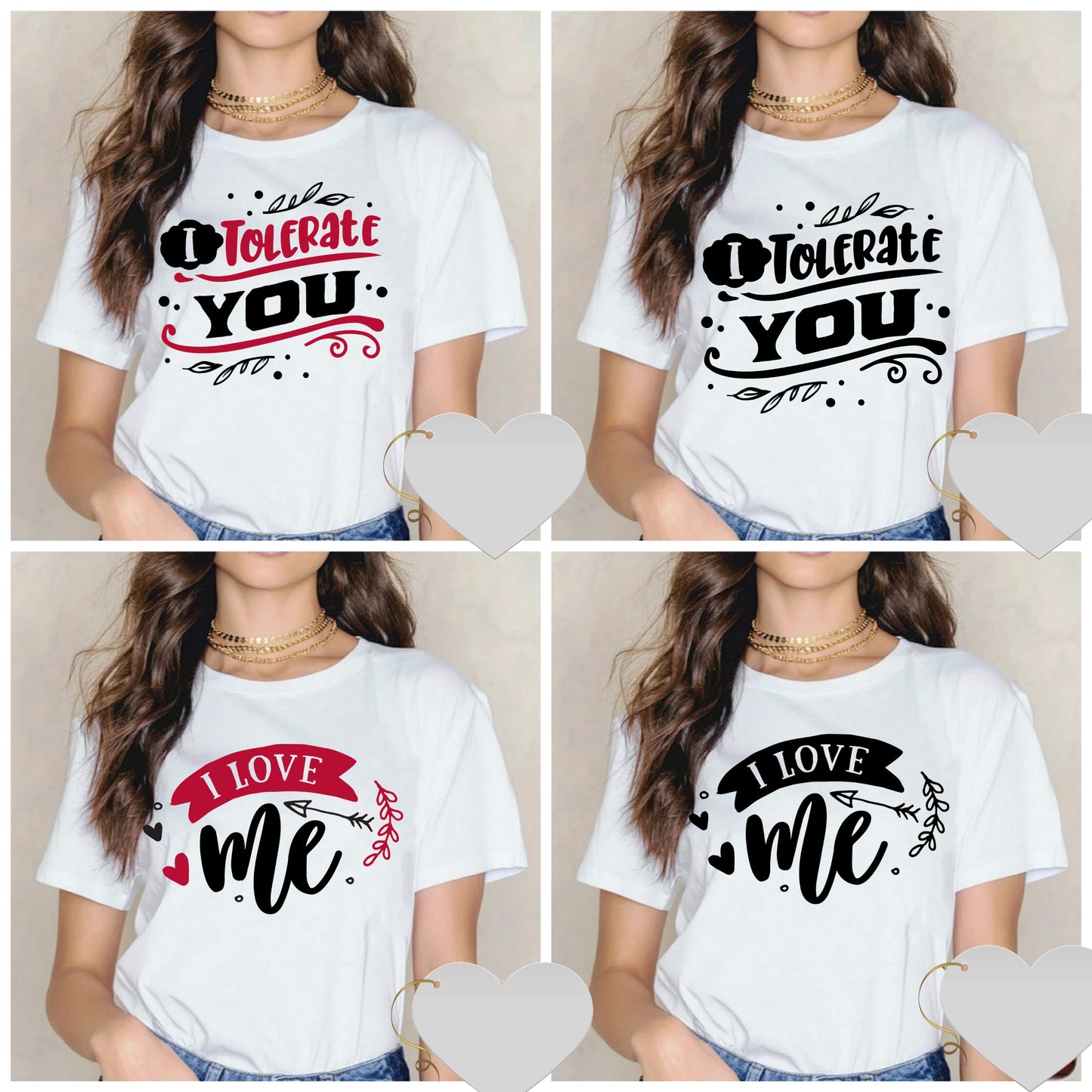 Cute Valentine Sublimation/DTF T-Shirt Images Bundle