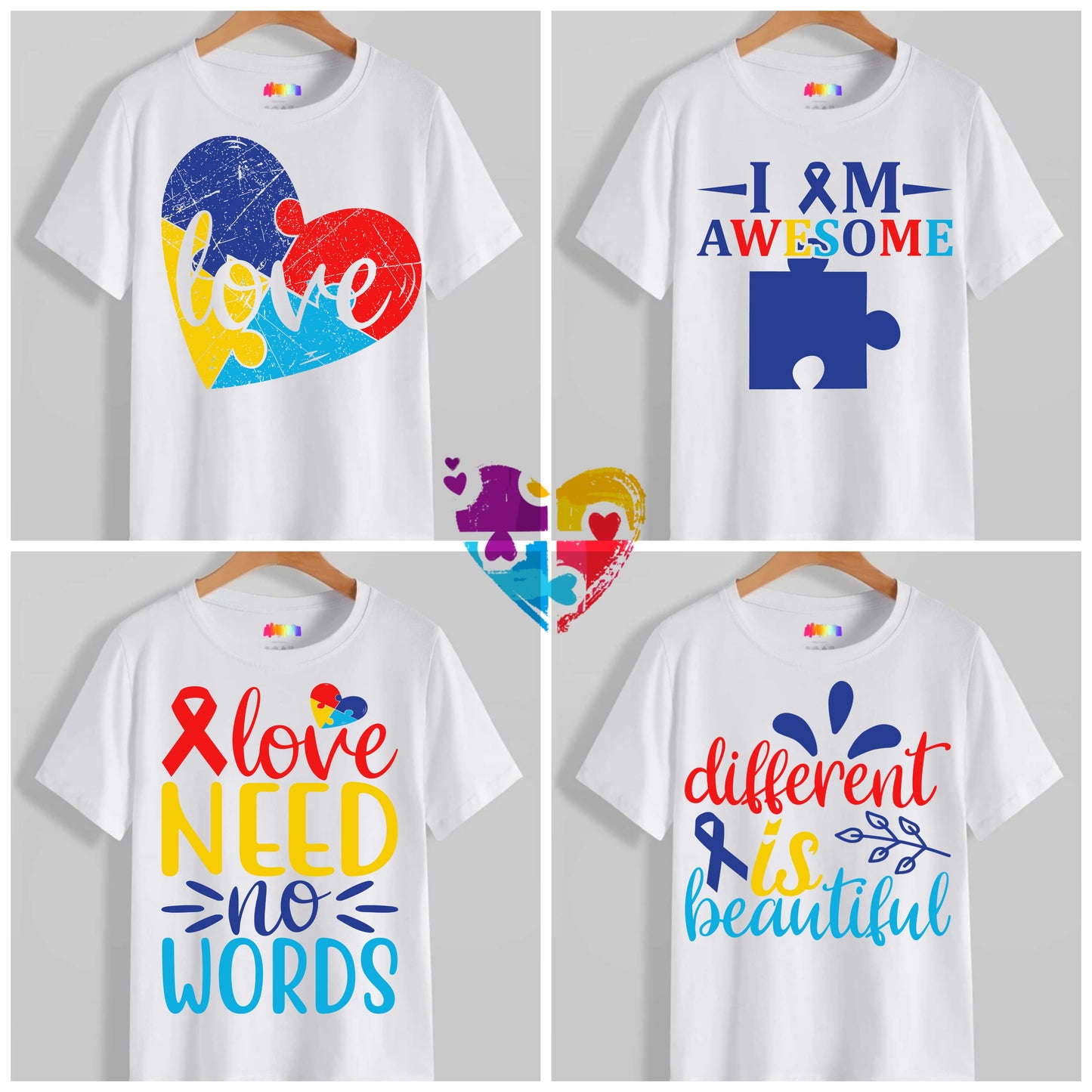 Autism Sublimation/DTF T-Shirt Images Bundle