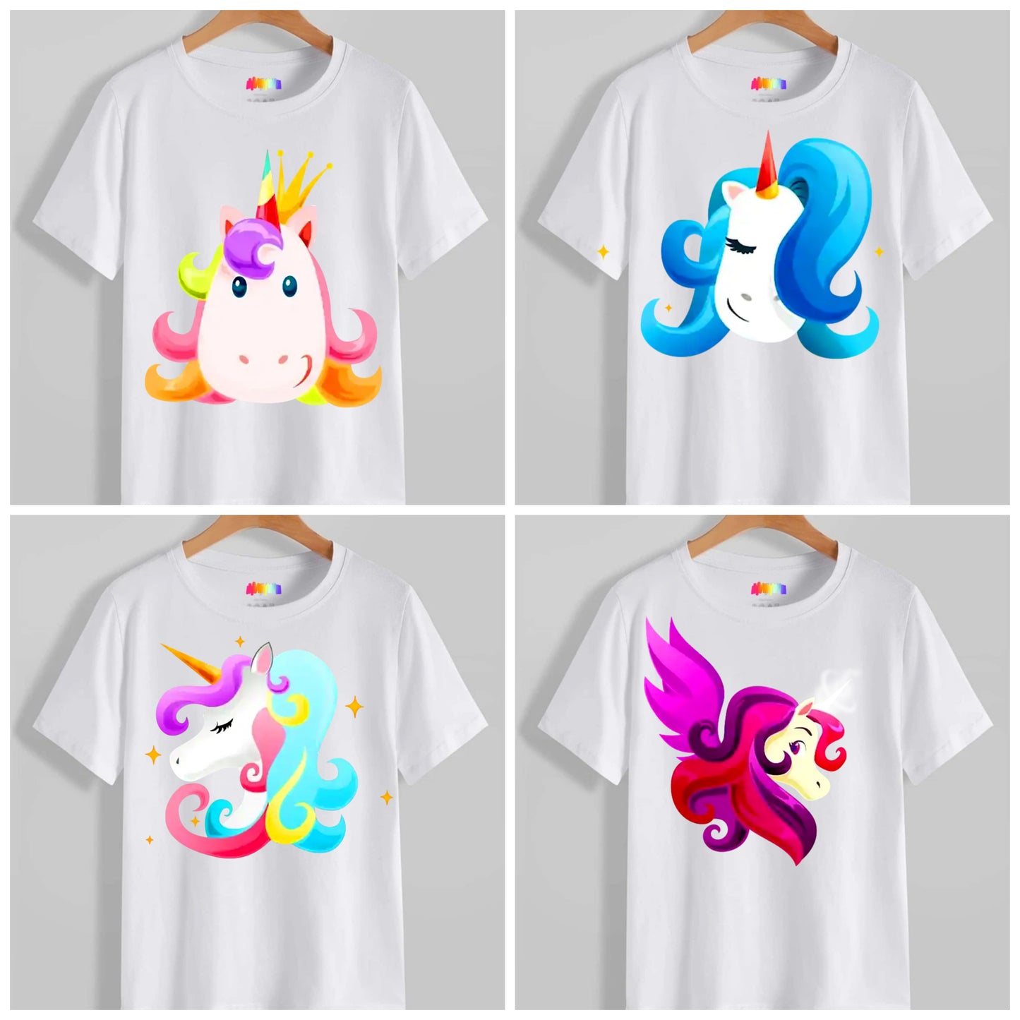 Cute Unicorn Sublimation/DTF T-Shirt Images Bundle