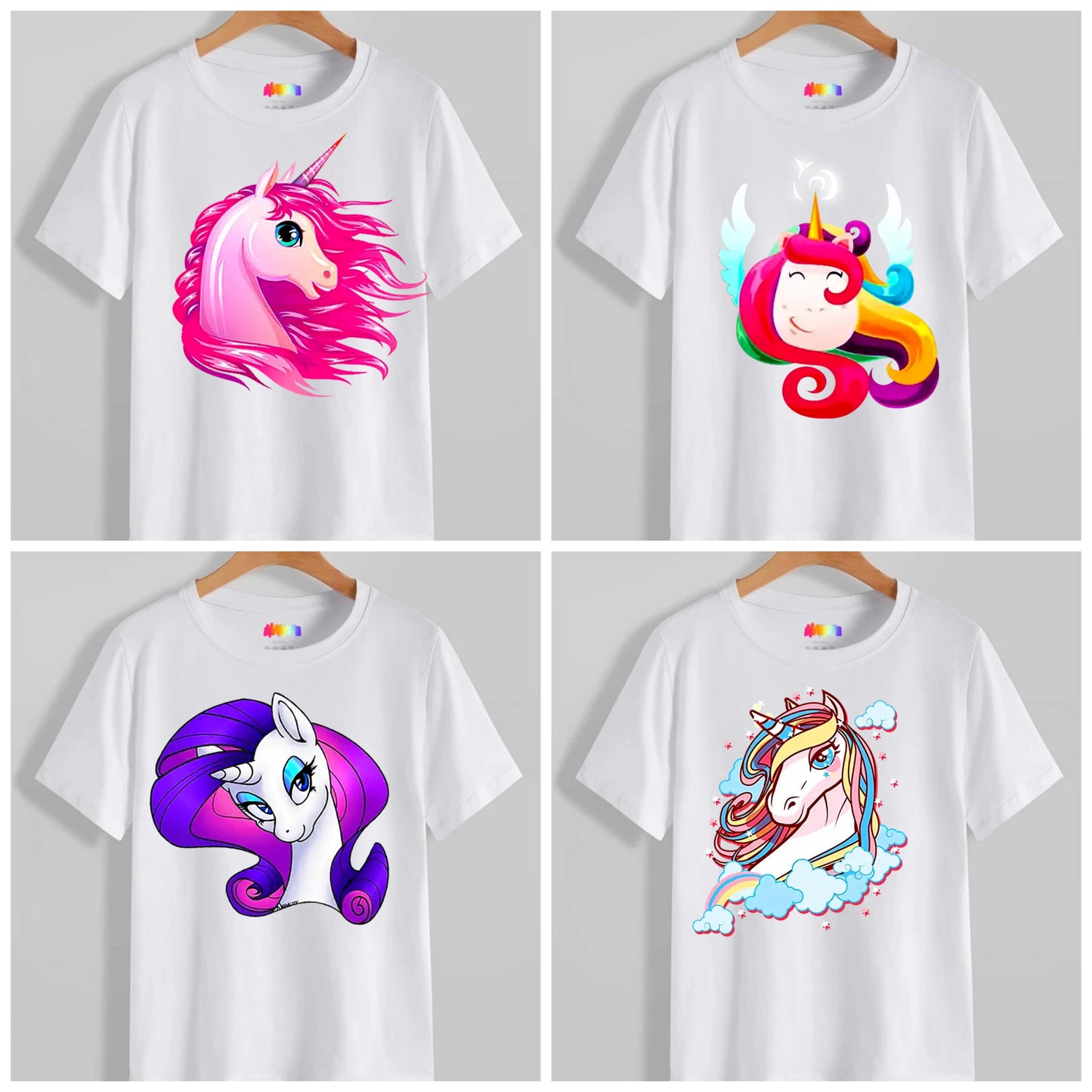 Cute Unicorn Sublimation/DTF T-Shirt Images Bundle