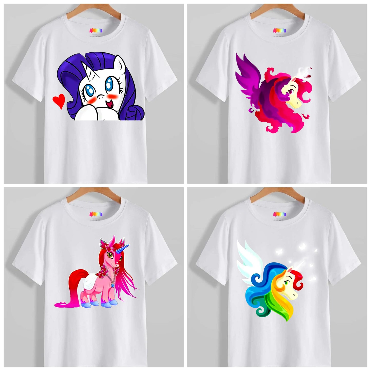 Cute Unicorn Sublimation/DTF T-Shirt Images Bundle