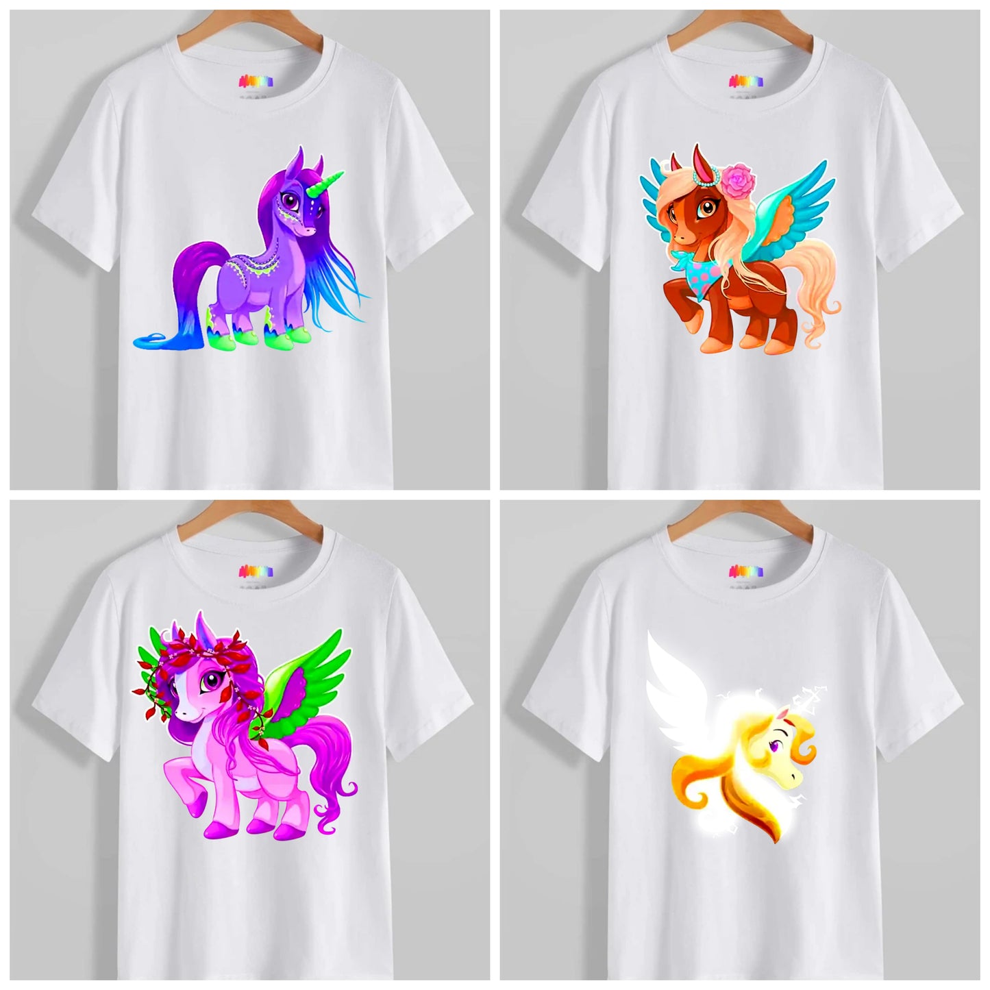 Cute Unicorn Sublimation/DTF T-Shirt Images Bundle