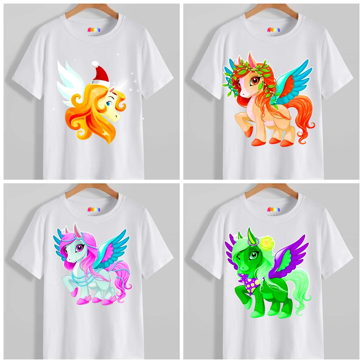 Cute Unicorn Sublimation/DTF T-Shirt Images Bundle