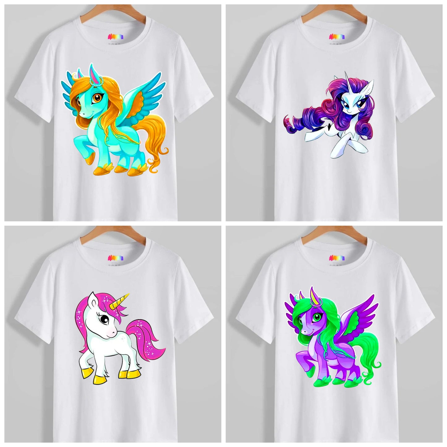 Cute Unicorn Sublimation/DTF T-Shirt Images Bundle