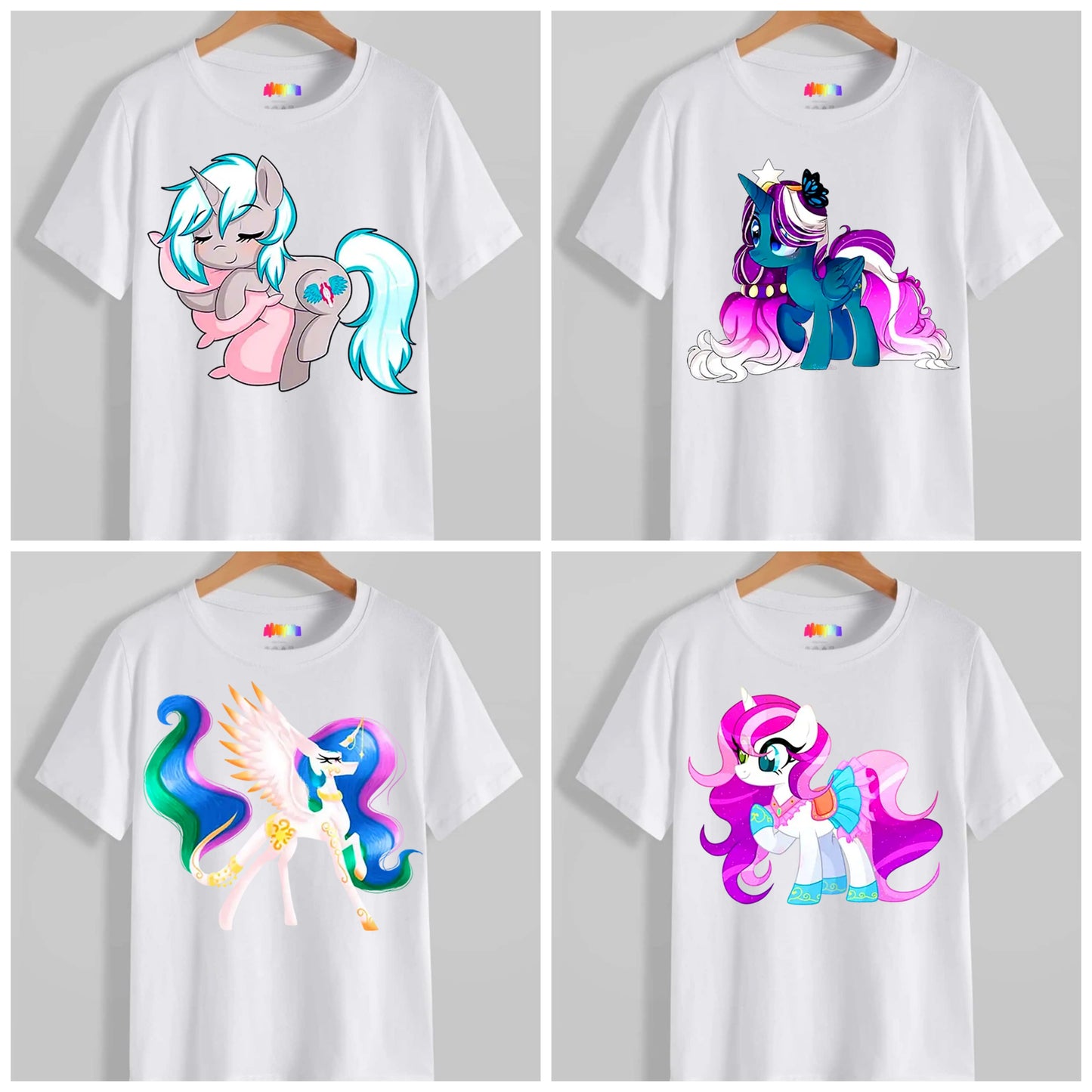 Cute Unicorn Sublimation/DTF T-Shirt Images Bundle