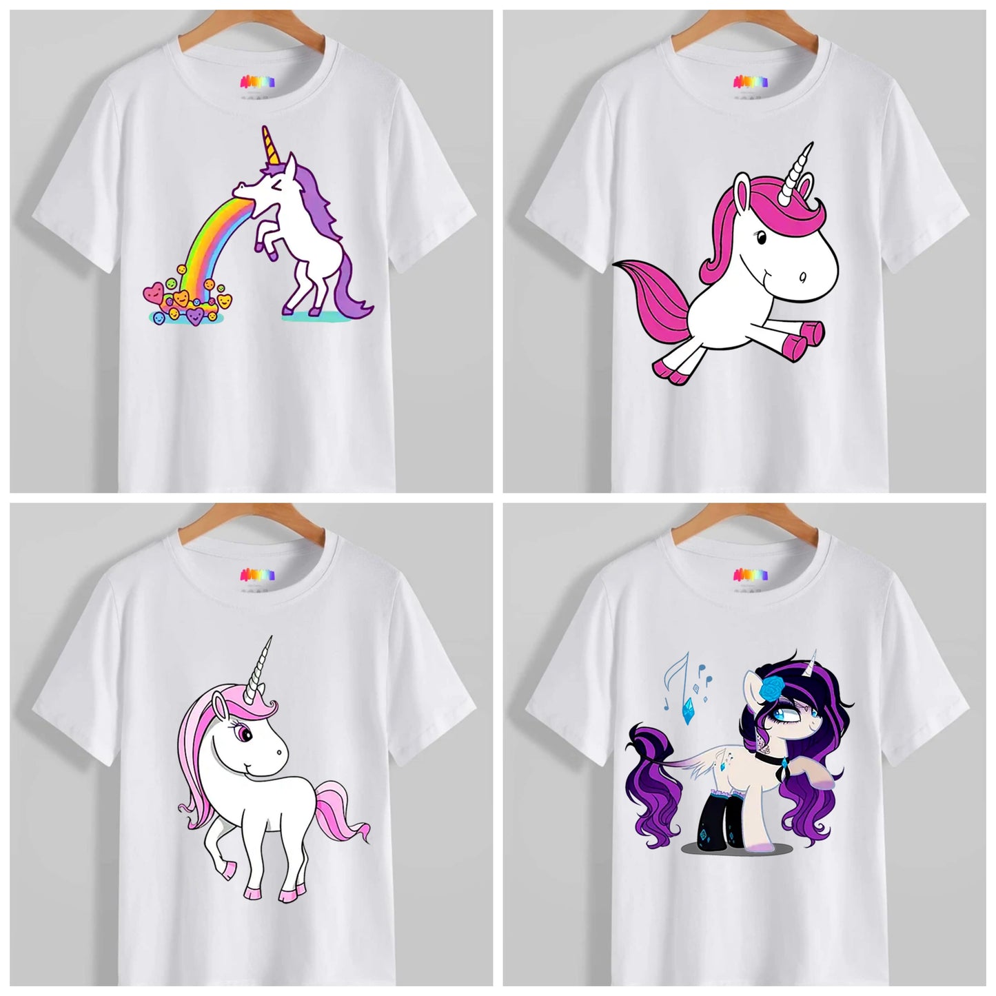 Cute Unicorn Sublimation/DTF T-Shirt Images Bundle