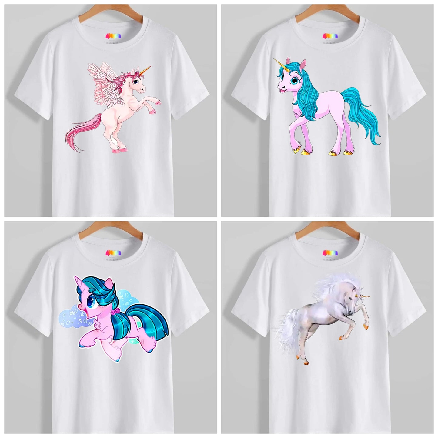 Cute Unicorn Sublimation/DTF T-Shirt Images Bundle