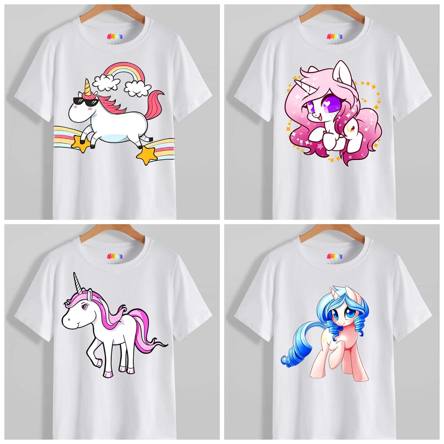 Cute Unicorn Sublimation/DTF T-Shirt Images Bundle