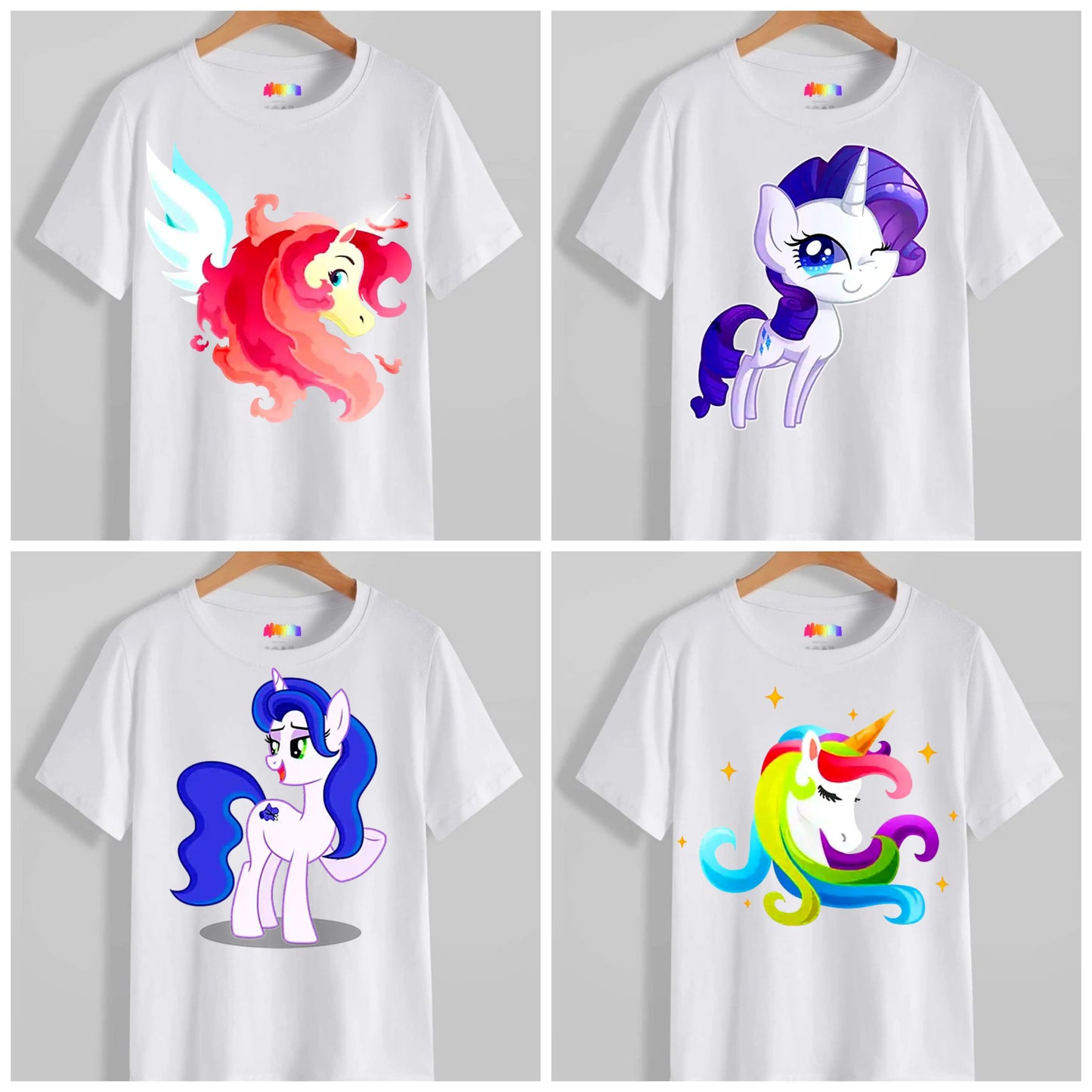 Cute Unicorn Sublimation/DTF T-Shirt Images Bundle