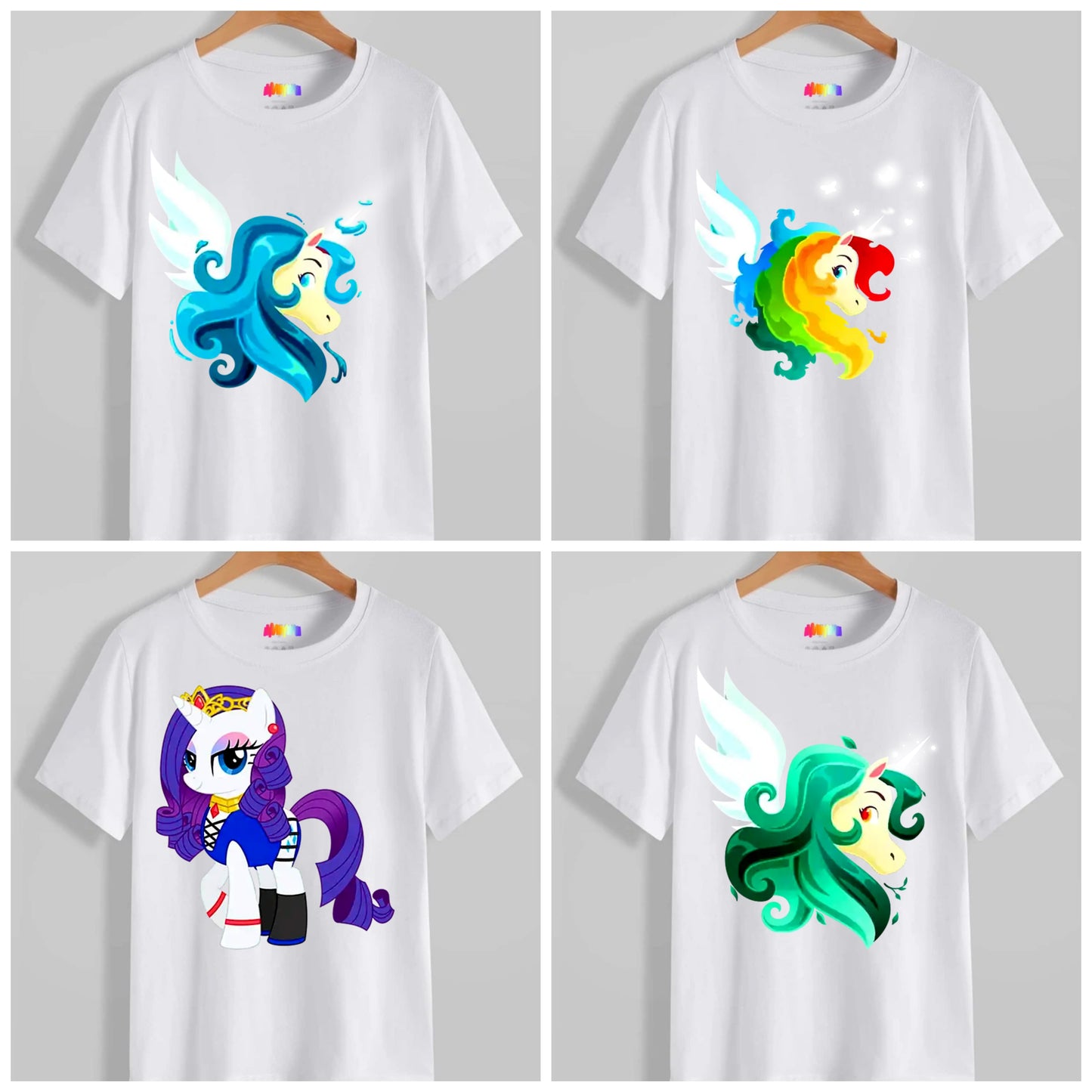 Cute Unicorn Sublimation/DTF T-Shirt Images Bundle