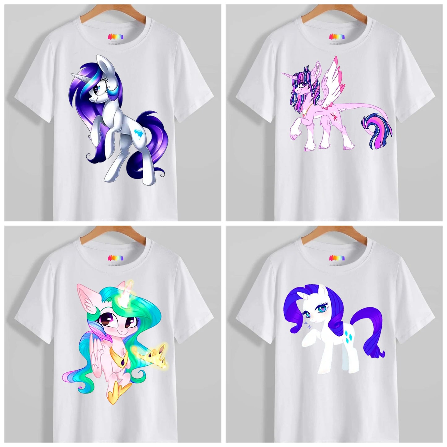 Cute Unicorn Sublimation/DTF T-Shirt Images Bundle