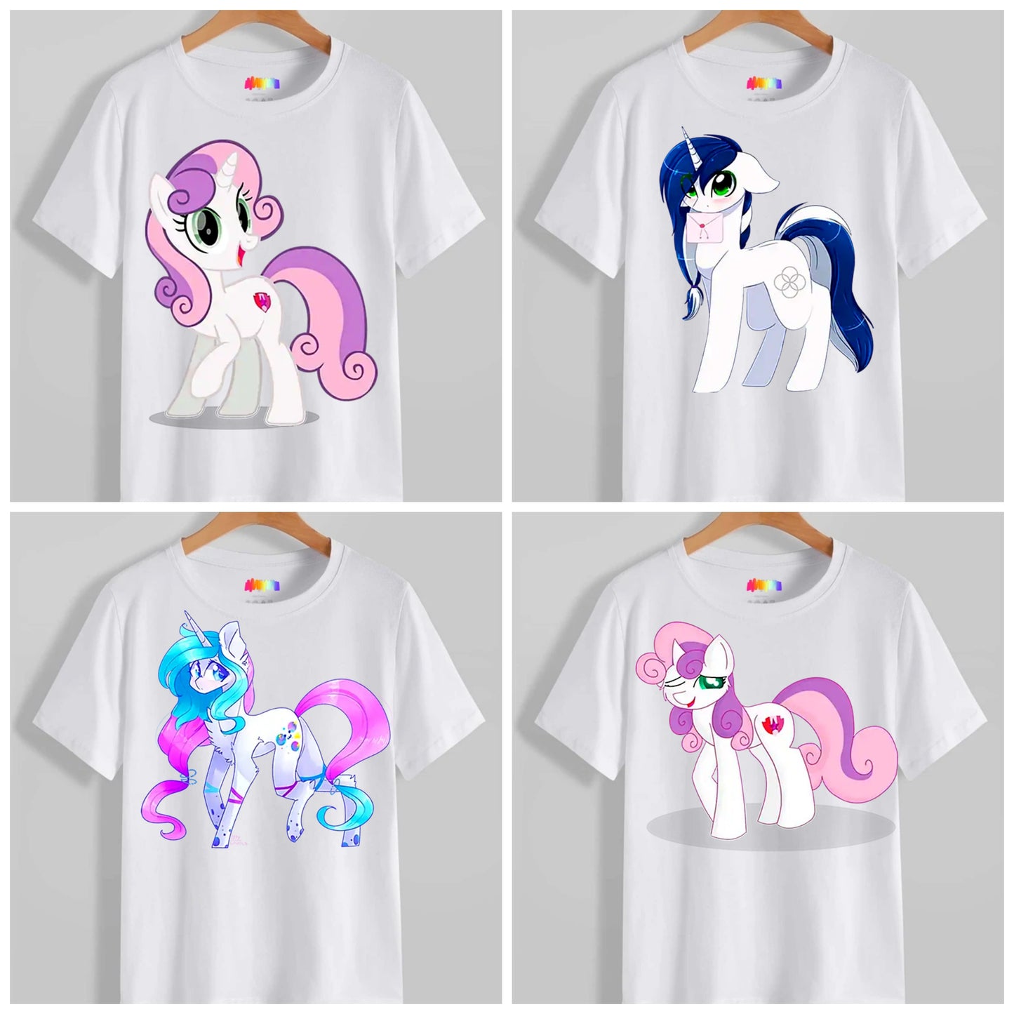 Cute Unicorn Sublimation/DTF T-Shirt Images Bundle