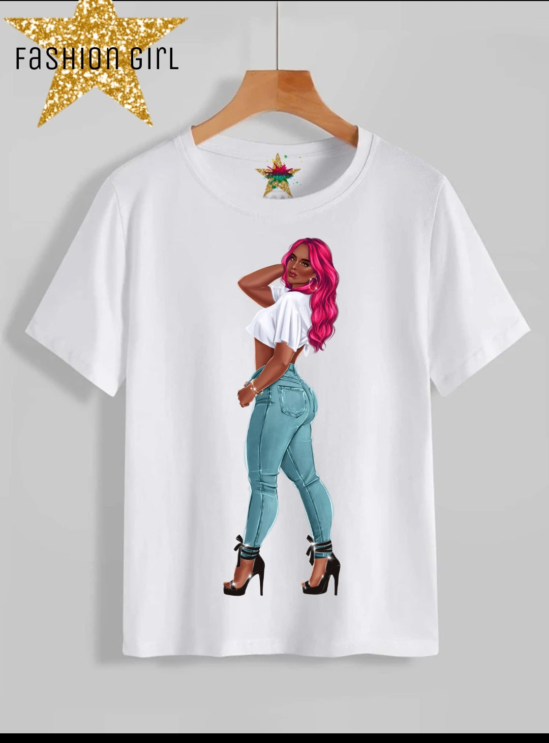 Fashion Girl Sublimation/DTF T-Shirt Images Bundle