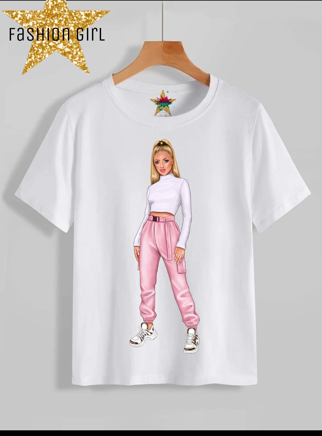 Fashion Girl Sublimation/DTF T-Shirt Images Bundle