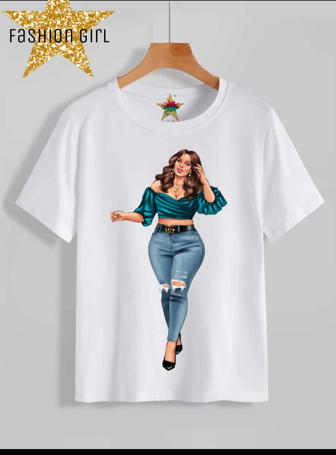 Fashion Girl Sublimation/DTF T-Shirt Images Bundle