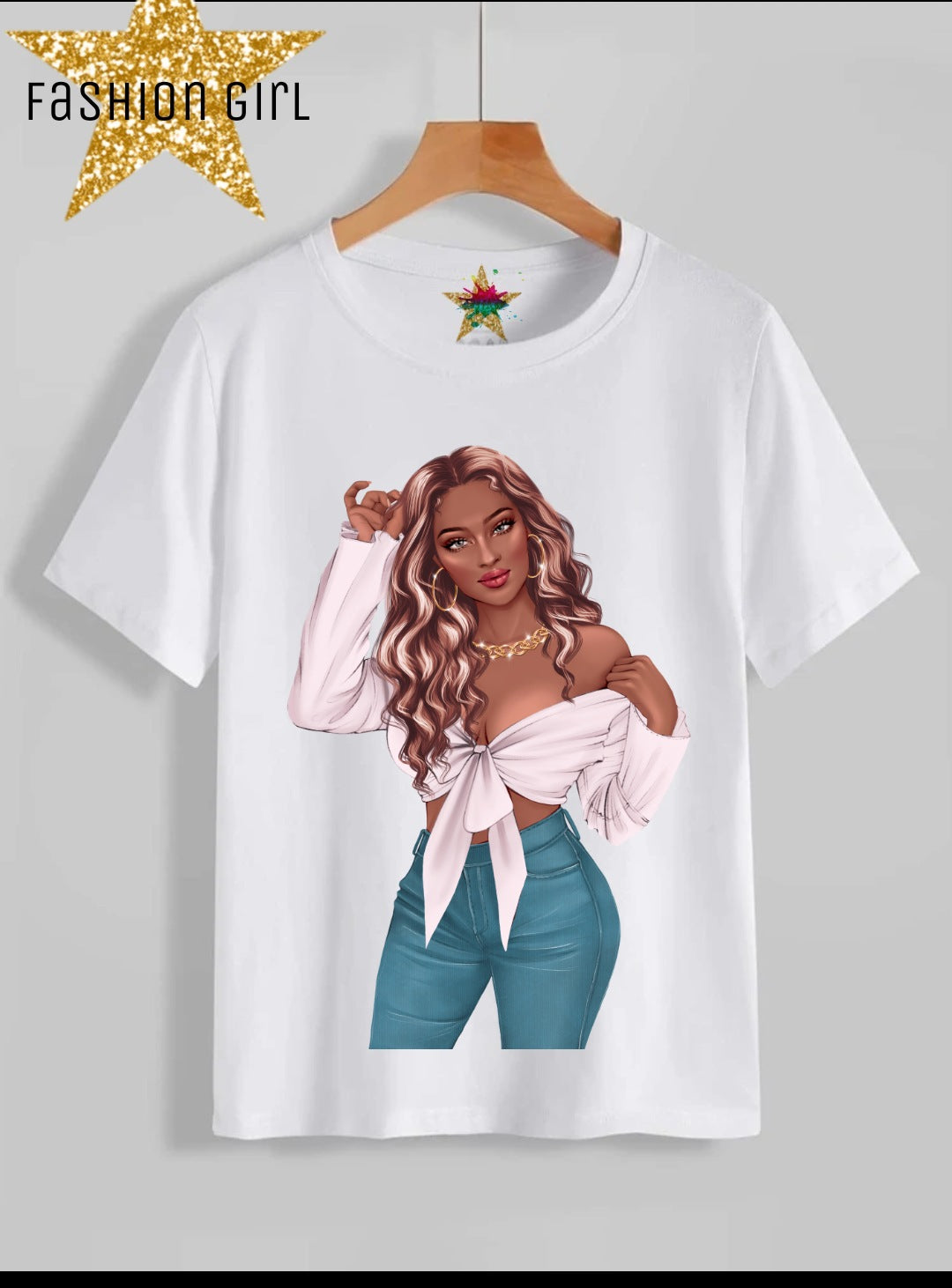 Fashion Girl Sublimation/DTF T-Shirt Images Bundle